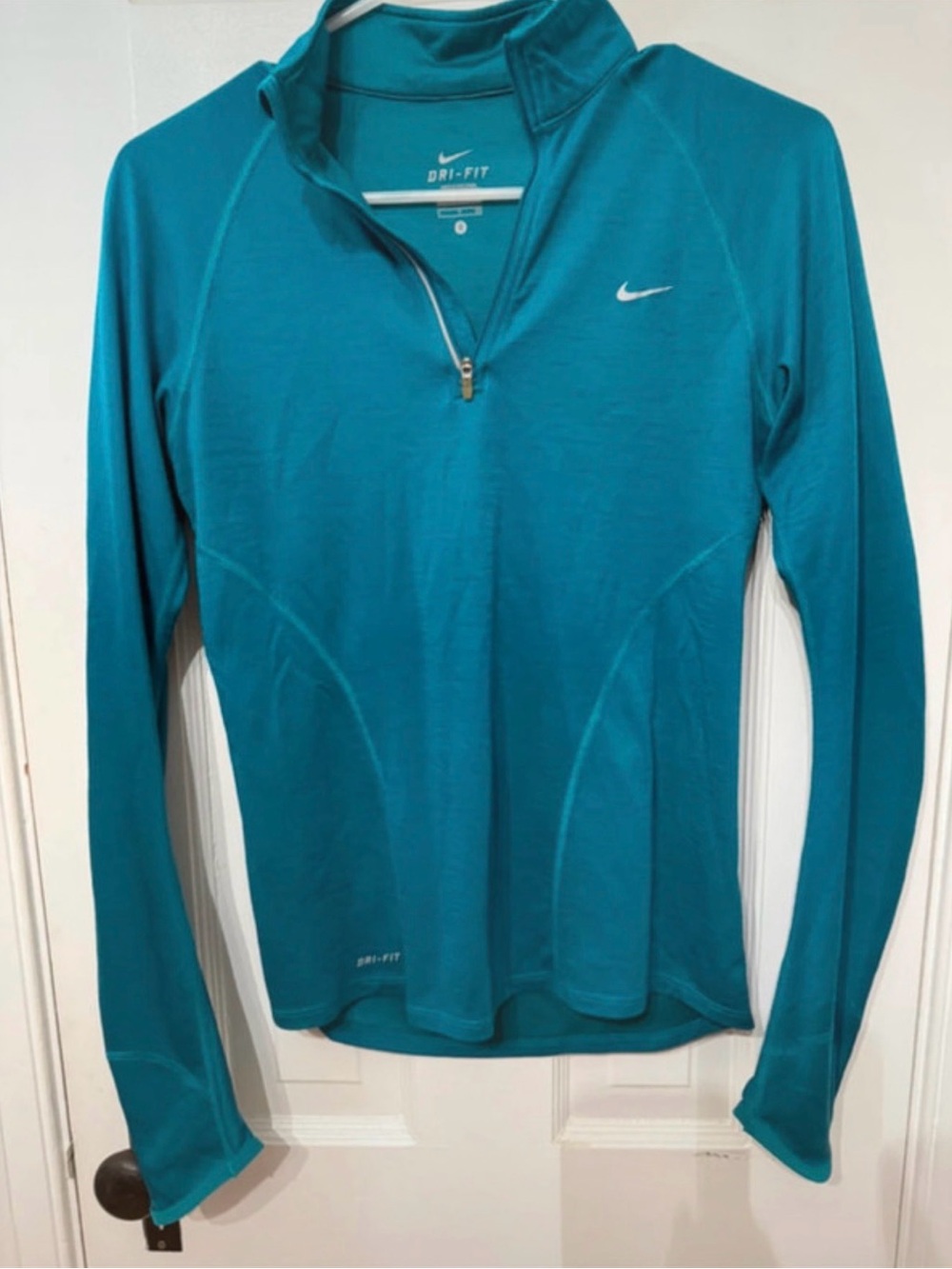 Nike Teal Long Sleeve Dri-FIT Quarter-Zip Top - Women's